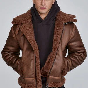 Veste Aviator en marron