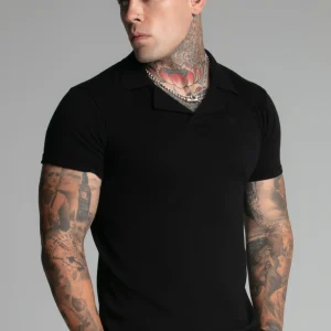 Polo Revere Collar en noir