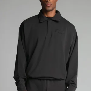 Polo en noir délavé