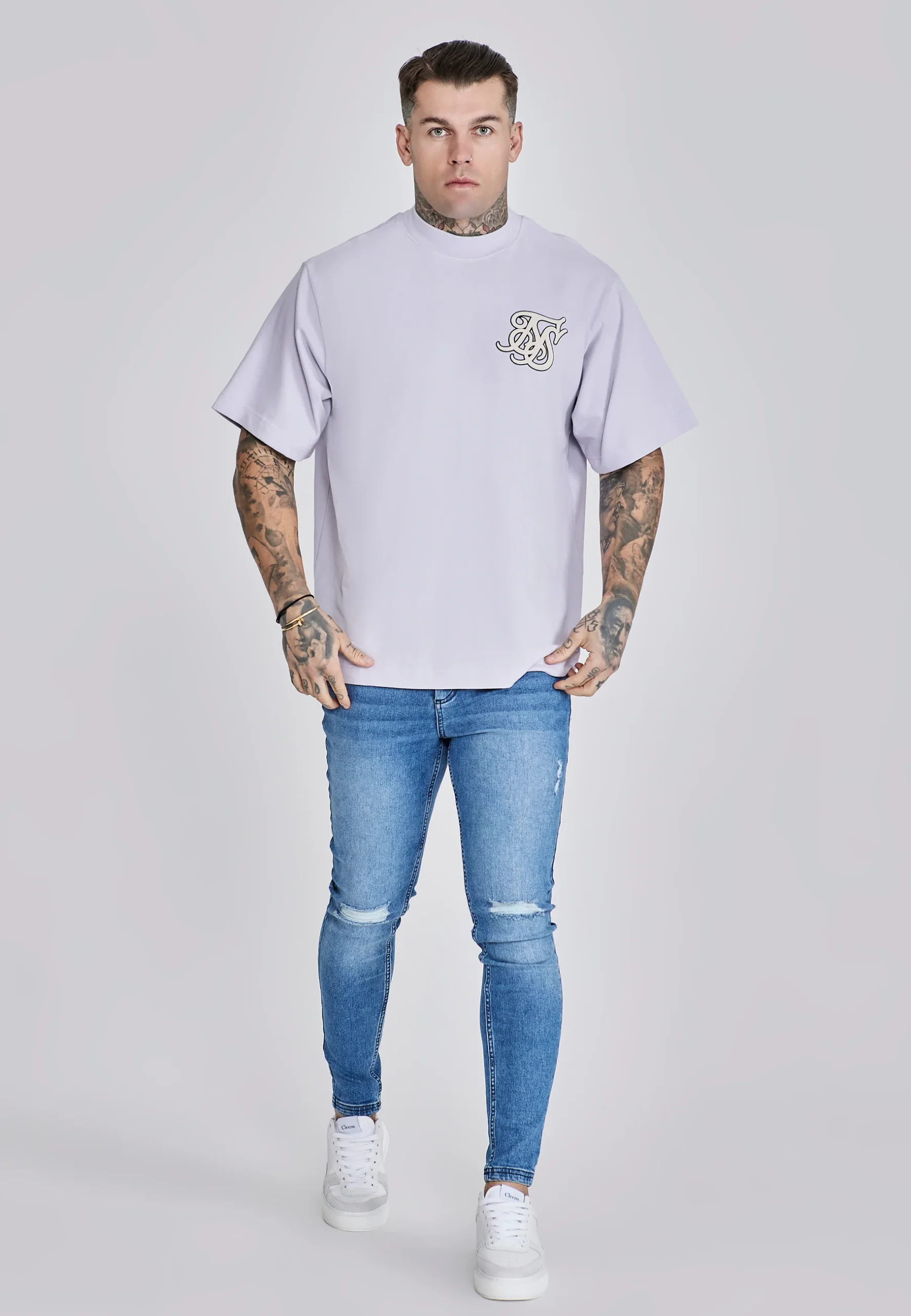 T-shirt surdimensionné en violet – Image 3