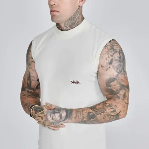 Gilet Active en écru, rouge