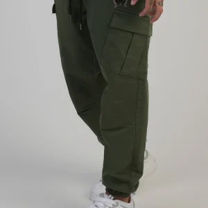Cargos slim fit en vert kaki