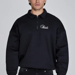 Essentials Polo Sweater en noir