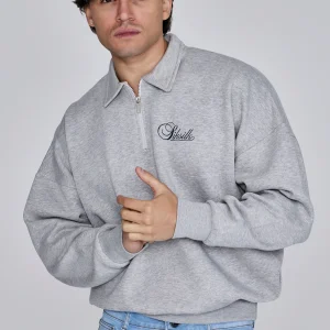 Essentials Polo Sweater en gris marl