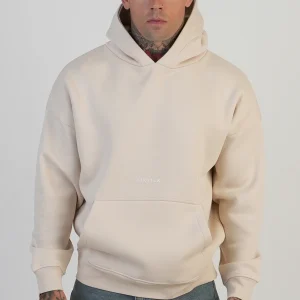 Sweat à capuche graphique en écru