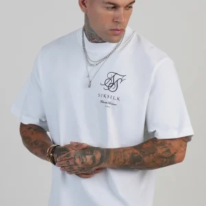 T-shirt à logo en blanc