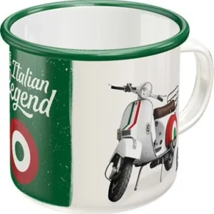 Mug Vespa – Émaillé ou céramique, 5 modèles rétro collectors (340/360 ml)