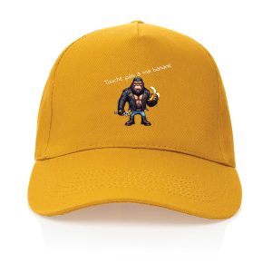 Casquette 100% recyclée jaune gorille biker