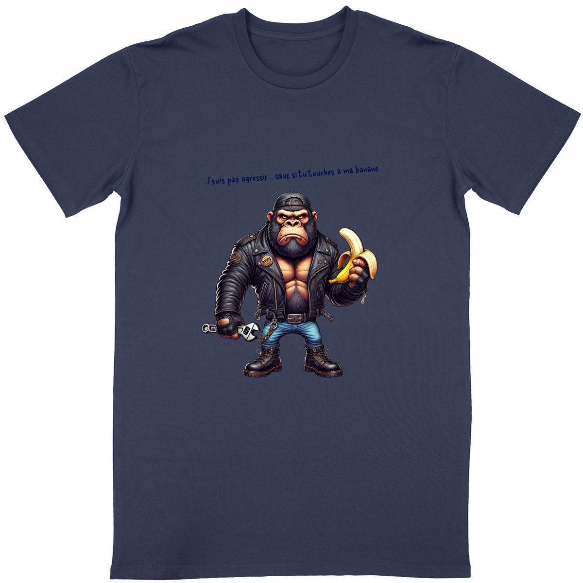 T-shirt motard drôle gorille biker – Design exclusif Le Monde du Motard – – Image 4