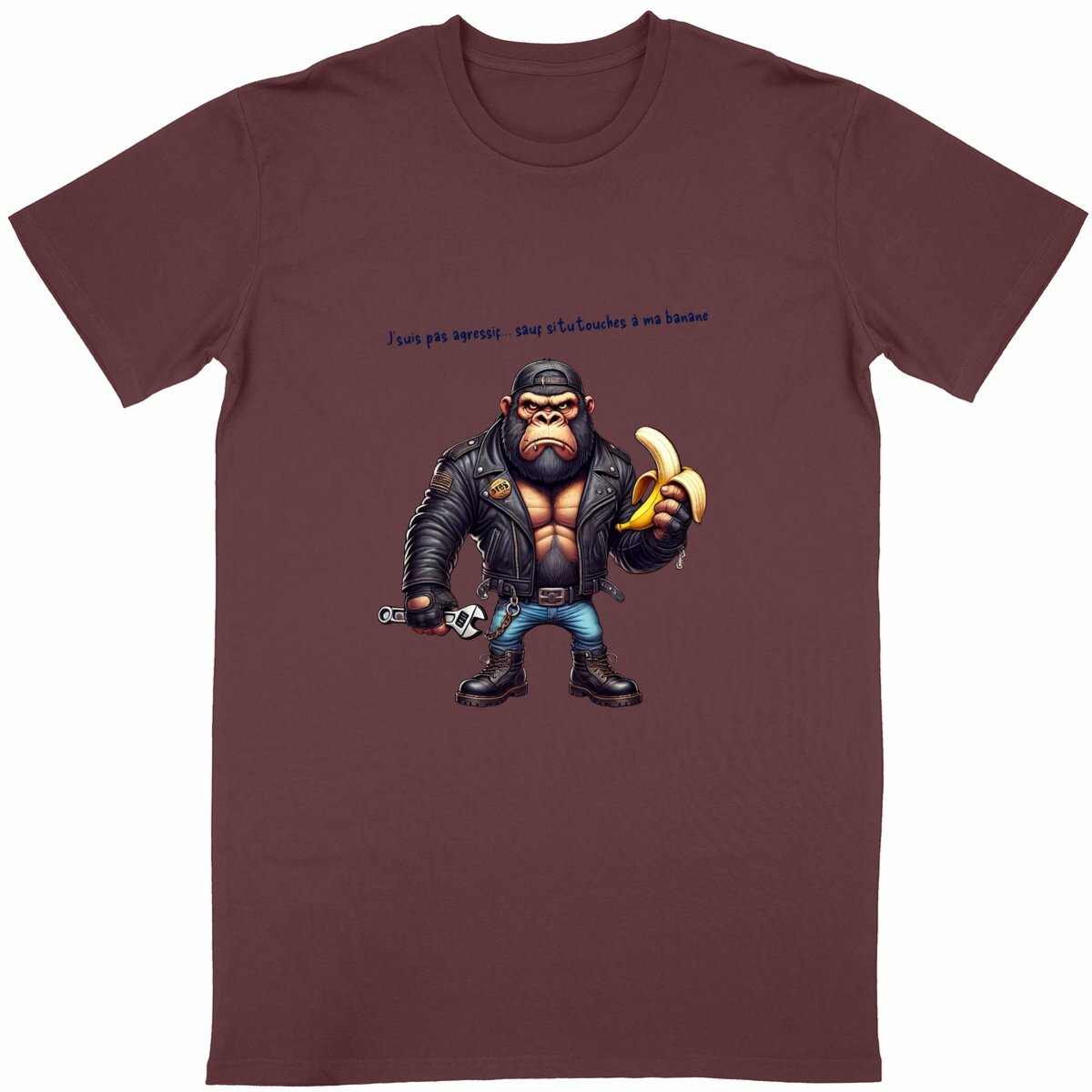 T-shirt motard drôle gorille biker – Design exclusif Le Monde du Motard – – Image 5