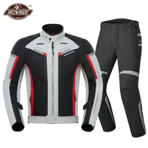 Ensemble Moto HEROBIKER IronRide Homme – Veste et Pantalon Imperméables, Style Sportif, Protection Quotidienne