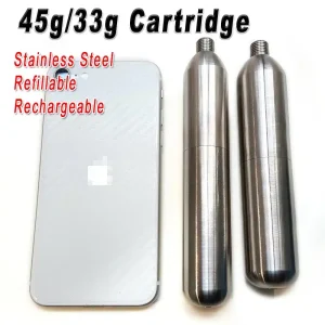 Cartouche CO2 pour gilet airbag moto – Recharge en acier inoxydable – Compatible gilet de protection motard