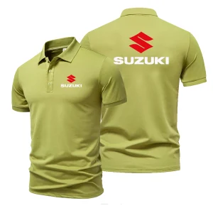 polo suzuki moto homme – polo racing coton respirant, style yoshimura rch, tenue décontractée pour passionnés de moto, idée cadeau motard