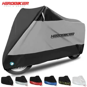 Housse Moto Imperméable Extérieur – Protection Pluie, Neige et Poussière – Couvre-Moto Herobiker Résistant, Plusieurs Tailles et Coloris