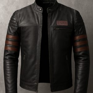Veste cuir motard homme Arian Leather – blouson biker cuir véritable vachette