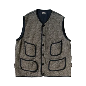 Brown Beach Vest by kapital