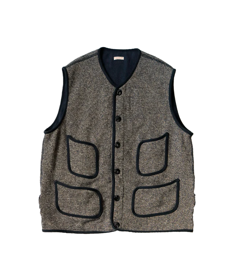 Brown Beach Vest by kapital