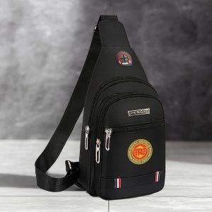 Sac à bandoulière Wings rétro – Style vintage depuis 1901, multipoches, sangle réglable, tissu Oxford résistant, idéal rando, moto ou sorties