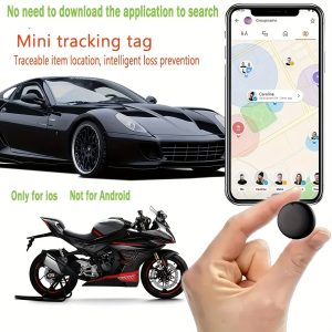Mini localisateur GPS sans fil blanc – Traqueur compact et intelligent pour clés, animaux, voiture ou sac, compatible iOS et facile à utiliser