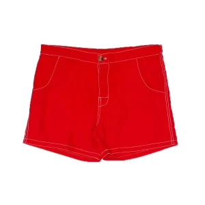Short De Bain Rouge "Lifeguard"