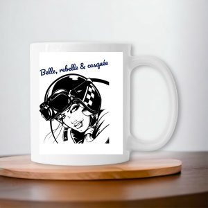 Mug Pin-Up Motarde – Design exclusif Le Monde du Motard –